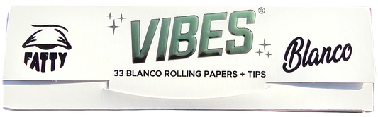 Vibes Blanco Fatty Papers + tips (compatible with Sidetwist XL Roller)