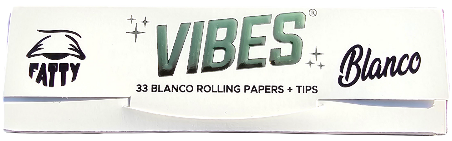 Vibes Blanco Fatty Papers + tips (compatible with Sidetwist XL Roller)
