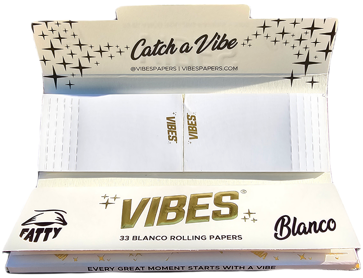 Vibes Blanco Fatty Papers + tips (compatible with Sidetwist XL Roller)