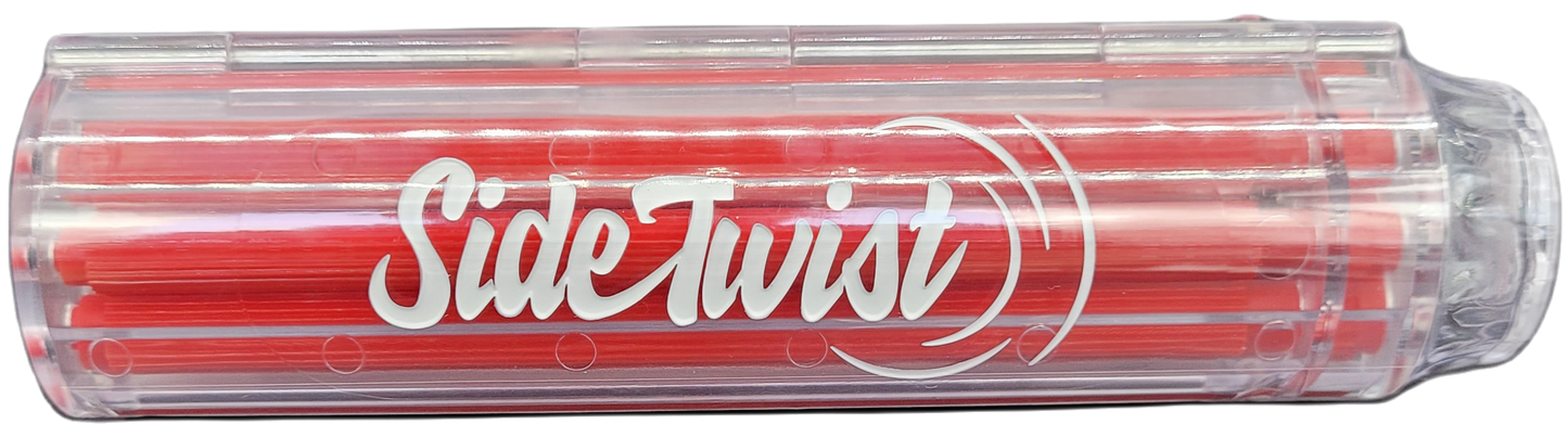 Red Sidetwist XL Blunt Roller (Red Pins Clear Body) 13mm