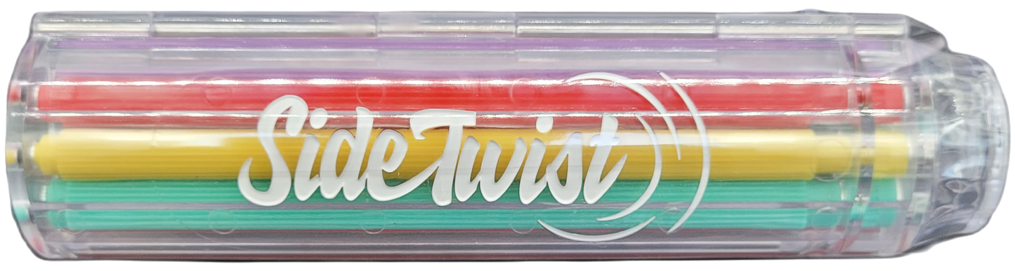 Rainbow Sidetwist XL Blunt Roller (Rainbow Pins Clear Body) 13mm