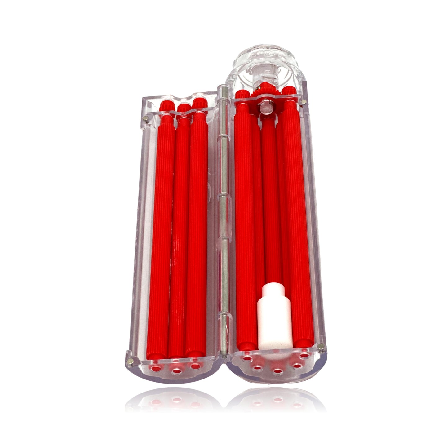 Red Sidetwist XL Blunt Roller (Red Pins Clear Body) 13mm