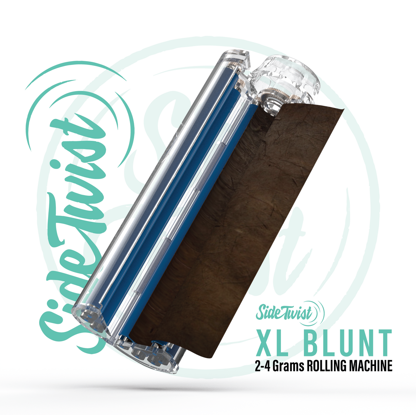 Blue Sidetwist XL Blunt Roller (Blue Pins Clear Body) 13mm