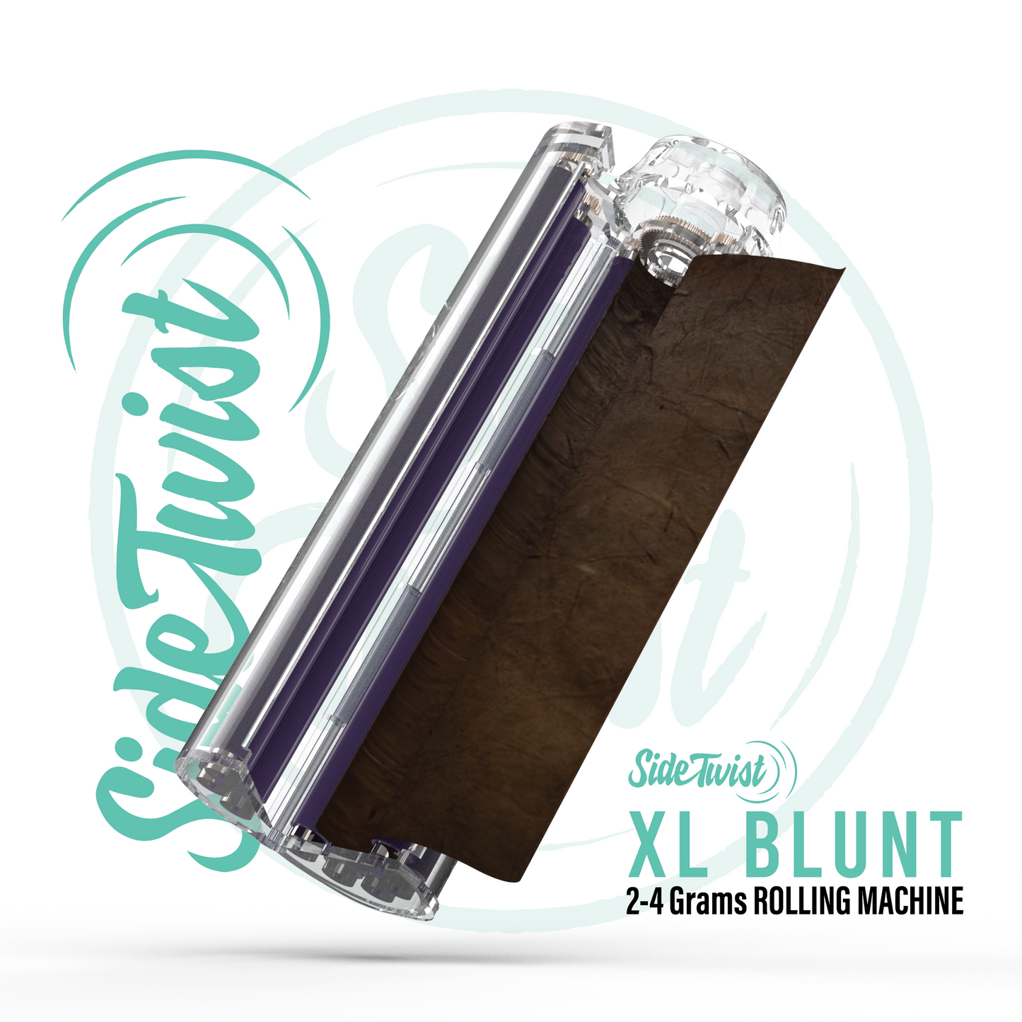 Purple Sidetwist XL Blunt Roller (Purple Pins Clear Body) 13mm