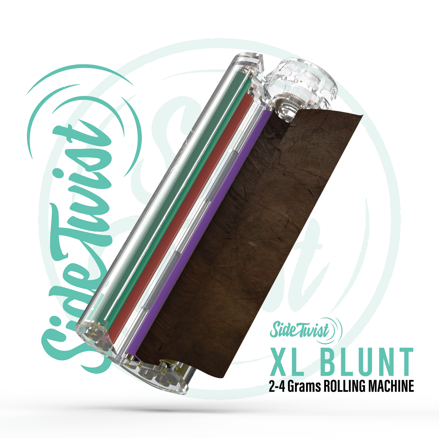 Rainbow Sidetwist XL Blunt Roller (Rainbow Pins Clear Body) 13mm