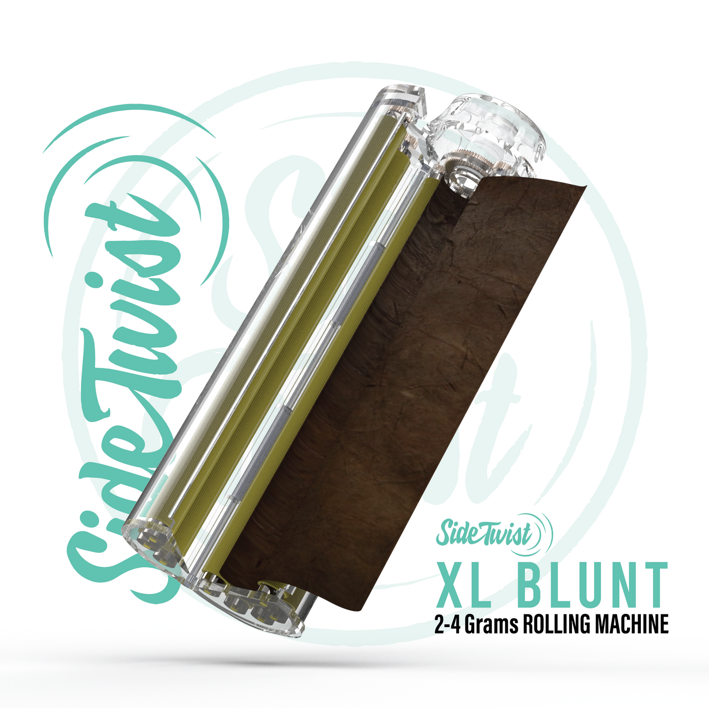 Yellow Sidetwist XL Blunt Roller (Yellow Pins Clear Body) 13mm