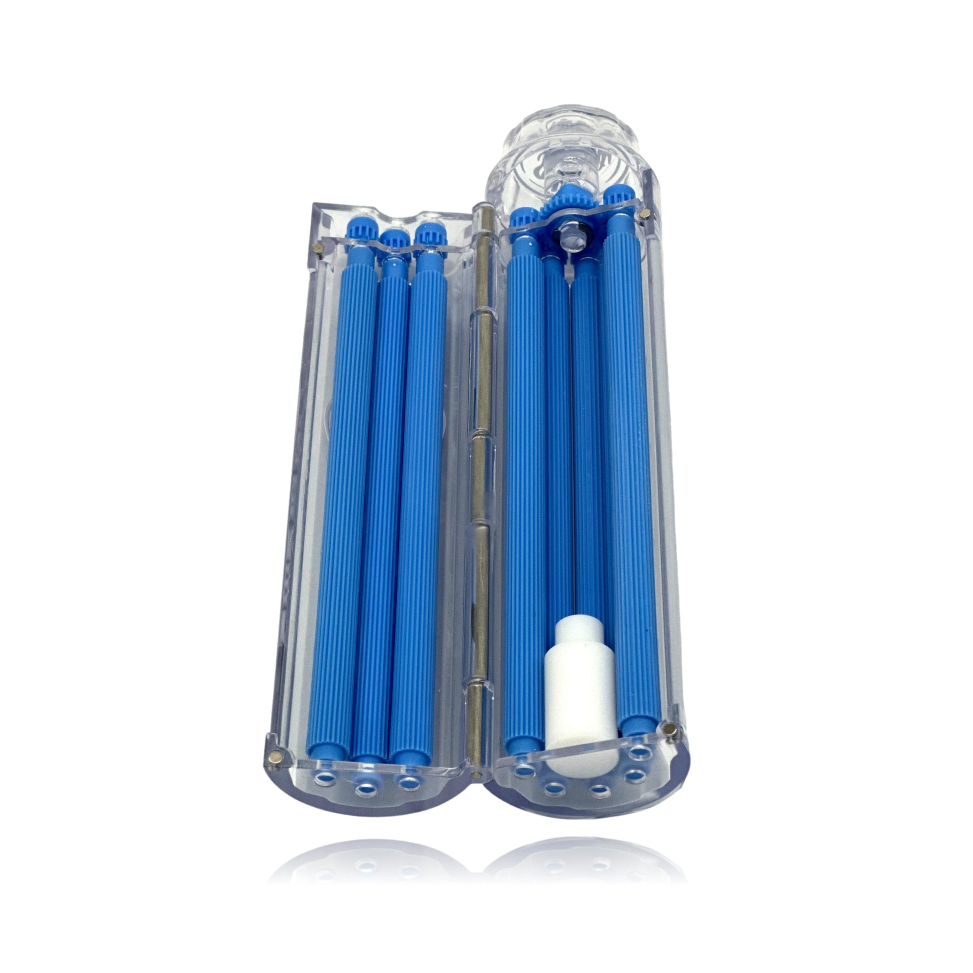 Blue Sidetwist XL Blunt Roller (Blue Pins Clear Body)